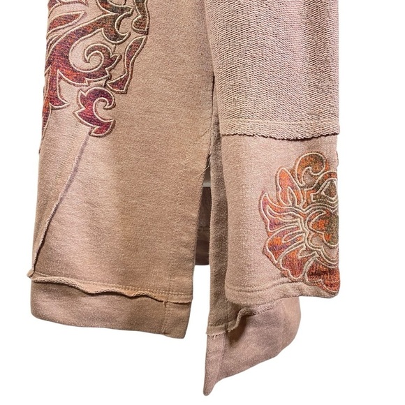 Soft Surroundings Women S Embroidered Pullover V Neck velvet applique Sweater - Picture 9 of 11